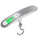 Baijie portable scale, portable spring scale, high-precision electronic luggage scale, clear backlight, brushed stainless steel, precise express delivery scale, compact, portable hook scale, fishing scale 650A