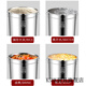 KSHK extra thick 304 food grade stainless steel barrel round barrel with lid commercial soup barrel stewed barrel oil barrel household soup pot extra thick 304 diameter 30 height 40