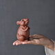 Yuxuan purple sand tea pet attracts wealth, lucky rat, Ruyi ornaments, tea toys, tea art handmade, can nourish the zodiac, tea tray, tea insect home, Ruyi rat, red mud
