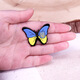 UHFR blue and yellow butterfly Ukrainian backpack decoration accessories ins creative badge pin decoration gold