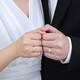 Zhou Jincheng gold ring for men and women, pure gold 999 solid ring, glossy live mouth, Tianyuan couple style gold ring, live mouth, gold weight 3.78g