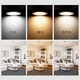 Yilin (yilin) led downlight three-color dimming embedded ceiling light ceiling lamp living room decoration small light hole lamp bull's-eye lamp black and silver 6W (three-color dimming) 6