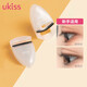 Ukiss Eyelash Curler 2024 New Tooth Comb Portable Curling Long-lasting Partial Eyelashes Eyelash Styling Borderless Sunflower Portable Eyelash Curler (White) 1 piece