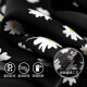 Shandubila Dress Summer New Women's Floral Chiffon Waist Slimming Daisy Series Skirt Black Bottom White Flower M