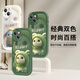 Shiyong convient à Apple 14 Case de téléphone mobile IPhone14 Boîtier de protection Iphone Lens Full-Couverture anti-automne Ultra-Thin Simple and Creative Internet Celebrity Leather Soft Soft for Men and Women Simple White