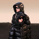 Govan Black Gold Goose Down Jacket Pioneer 3.0 Eight-lattice Unisex Down Jacket Long Winter Fashion Thick Jacket Black S