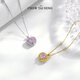 Chow Tai Sang S925 Silver Wish Apple Necklace Female Niche Light Luxury High-end Birthday Gift for Girls Wish Apple Silver