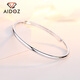 Aido Diamond pt950 platinum bracelet for women, classic platinum glossy push-pull bracelet for my wife, about 17.3 grams, more refund according to actual hair, less supplement
