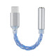 Jieshisheng jm6 decoder amp cx31993 small tail type-c to 3.5mm headphone adapter convenient hifi audio cable Android JM6 blue 31mw thrust