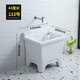 Rongjie automatic drain household large wash mop pool without dirty hands ceramic balcony desk control small bathroom square mop pool No. 113 (length 44 width 36) anti-blocking desk control