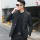 Dubbing Spring and Autumn Thin Casual Suit Men's Korean Style Slim Single Suit Top Light Luxury Business Youth Small Suit Jacket Fashion 8606 Blue L (175)