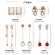 Dairuo ear clips for women without pierced ears, one-week set, elegant earrings, high-end ear care, slimming, practical birthday gift for girlfriend