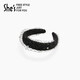 She s Qianzi mesh small fragrant style headband banquet party headband high-end hairpin hair accessories birthday gift for girlfriend black G0