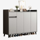 First Forest Shoe Cabinet Doorway Home Large Capacity Balcony Storage Cabinet Modern Simple Entrance Cabinet Entry Integrated Wall Storage Cabinet [Recommended by the Store Manager] Dark Gray + Light Gray 120*32*90