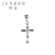 Junhong 18K gold rose gold plain gold cross small pendant pendant exquisite Valentine's Day gift 18K rose gold
