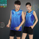 Event Wei-Gruppe Kauf von Badminton-Kleidungsstücken, das angezeigt wurde, hingelegener Kragen und Frauen Sportbekleidungsdruck Schnelltrocknend Sommer kurzärmelige Paar Ballkleidung Frauen 3890 Red Match 3621 Black XL