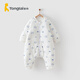 Tongtai infant sleeping bag autumn and winter quilted baby one-piece pajamas pure cotton children's thickened anti-kicking quilt anti-jumping blue autumn and winter quilted room temperature 0-10 73 yards 73 yards