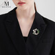 Mck gardenia brooch high-end women's shell imitation pearl corsage suit accessories Chinese Valentine's Day gift