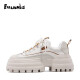 Feimei fashion single shoes for women spring new color matching lace-up platform soles heightening ins trendy casual shoes niche 01H2621 Mi Xing 38