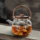 Yi Pot Tea Glass Tea Kettle Boils Water Electric Ceramic Stove High Temperature Resistant Borosilicon Special Health Care Single Lift Steaming Tea Hot Open Fire Apparatus