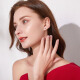 Mingzuan International Diamond Earrings Sun White 18K Gold Earrings Women's Proposal Engagement Wedding Earrings Earrings