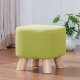 Jiabai [Solid Wood Stool Legs] Fabric Stool Shoe Changing Stool Footstool Small Square Stool Small Stool Fashion Creative Bedroom Leisure Low Stool Living Room Sofa Stool Children's Stool Green Square