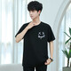
Smoothie is suitable for junior high school students and high school boys in summer 16 men's clothing 12 junior high school students 14 boys 13 half-sleeved 15-year-old big boy 17 short-sleeved T-shirt top 9918 black (single short-sleeved) XXL size (140-160Jin [Jin equals 0.5 kg])