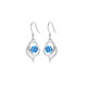 Ji Shizhe platinum earrings for women PT950 long earrings, elegant high-end earrings, birthday and Valentine's Day gifts for girlfriend and wife, platinum blue diamond earrings, exquisite gift box