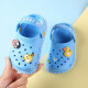 9i9 Jiuaijiu children's slippers bathroom home non-slip soft bottom cartoon baby slippers Baotou anti-collision new blue 20A144