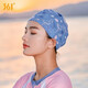 361 Swimming Cap Women's Silicone Printed Swimming Cap Adult Waterproof Ear Protection Comfortable Long Hair Increased Professional Training Silicone Swimming Cap