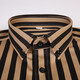 Caizi Yijia striped shirt men's short-sleeved stretch cotton summer slim half-sleeved clothes trendy men's business casual shirt men yellow stripes 5008D 42