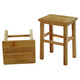 Yanyang Tabouret carré en bois massif environ pratique en bois - Tabouret carré - Table à manger de restaurant - Tabouret en bois d'école - Chaise haute pour adulte - Hauteur d'assise 25 - Tabouret rectangulaire - Style tenon et mortaise - Livré entièrement avec tapis antidérapant