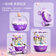 天智星冰淇淋玩具推车儿童过家家厨房糖果冰激凌雪糕车拉杆箱小女孩礼物 甜品主题【带灯光音乐】