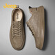 Jeep men's shoes spring and autumn all-match casual shoes cowhide sneakers outdoor sports work shoes black small leather shoes