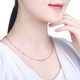 ZLF (ZLF) PT950 platinum necklace women's shiny lip chain clavicle chain 2.26g 45cm