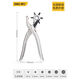 Deli belt punch household small hole punch belt punch pliers punch artifact watch bag eye punch light handle round punch pliers DL1919C