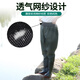 Bear fire waders, half-length waders, waterproof fish pants, rain pants, one-piece men's waist-high waterproof clothing, water boots, leather crotch trousers, waders, fishing suits, fish pond catching sea pants, fishing pants, fishing suits, thickened 85 silk military green (with insoles + leather + glue) 42