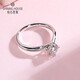 Diamond Family Proposal Diamond Ring 30 Points 18k Gold Diamond Ring Diamond Ring Button Arm Four Claw Proposal Wedding Diamond Ring for Girlfriend Main Stone 30 Points I-J/SI No. 13