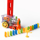 Wooden domino train 80 pieces electric licensing automatic placement toy boys and girls children's birthday gift
