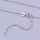 Crystal 999 Pure Silver Necklace Women's Silver Chain Single Chain No Pendant Clavicle Chain Naked Chain Plain Chain Student Necklace Thin Chain High-end Light Luxury