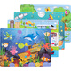 Fuhaier's four 24-piece jigsaw puzzles develop early education and intellectual enlightenment for 3 to 6-year-old children, baby children's birthday gifts