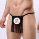 Transparent Sexy Men's Thong Underwear Passionate Couple Couple Suit Double-Free Japanese Style One-size-fits-all Couple Underwear Men's Tassel Underwear + Women's Open