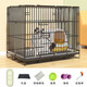 JPHZNB home indoor cat cage with toilet in one, does not take up space, large two-story cattery with extra large free space, black basic package one, S-size 50*32*38cm