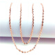 Guran Russian 585 purple gold rose gold color gold new fashion and strong O-shaped chain necklace 1 mm necklace 42cm