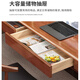 Fengyeqingqing is in stock quickly. Nordic solid wood double desk home computer desk writing desk desk study table solid wood desk + B armchair * 2 (walnut color) 180cm * 60cm * 80cm double drawers
