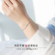 Dingjing S925 Silver Bracelet Female Love Blue Diamond Fashion Korean Style Student Couple Birthday Gift Girl Forest Style Hand Jewelry for Girlfriend Jewelry S315 Crystal Love