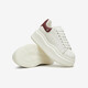 TATA thick-soled white shoes for women height-increasing sneakers for women platform shoes WN801AM4 off-white/burgundy 39
