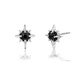 Yinyu Polaris silver needle earrings for men, trendy, high-end and personalized men's niche, handsome earrings for boys, birthday gift, Polaris earrings, black diamond pair YU339A