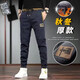 Gxmy pants men's autumn and winter new style plus velvet thickening warm loose trendy straight casual pants boys sports trousers K919 dark gray + K919 black plus velvet plus velvet 2XL 140-160Jin Jin is equal to 0.5 kg