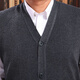 Quan Yingyue's elderly clothes Spring and Autumn New V-neck Vest Cardigan Vest Daddy's Clothes Men's Wool Knitted Vest Sweater Thin Light Gray 2XL Number of 135 Jin [Jin equals 0.5 kg]-150 Jin [Jin equals 0.5 kg]
